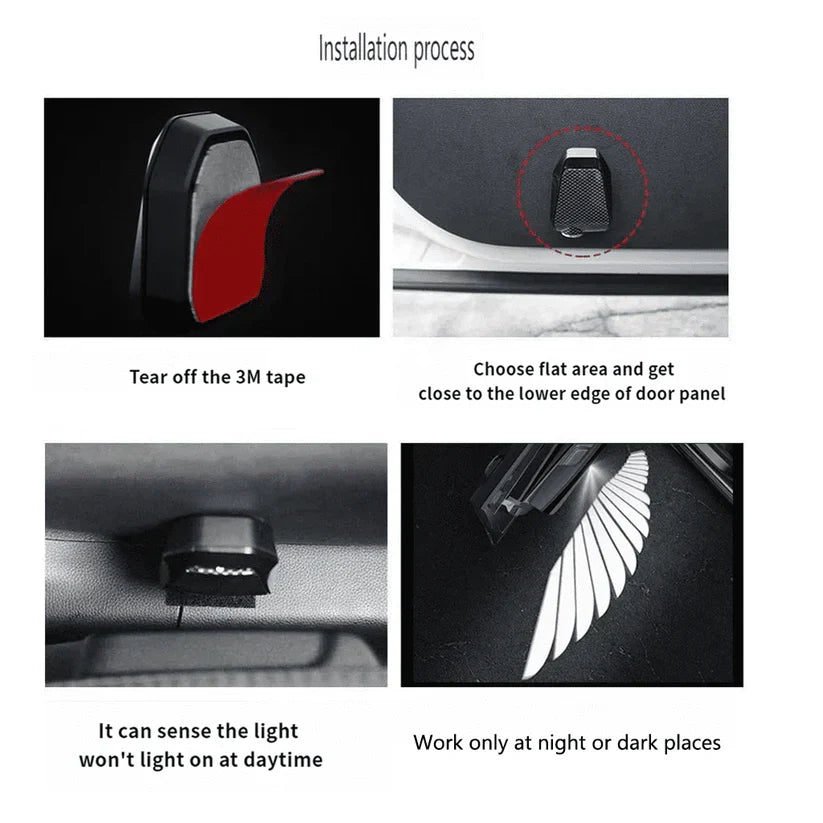 Angel Wing Car Door Projector Light